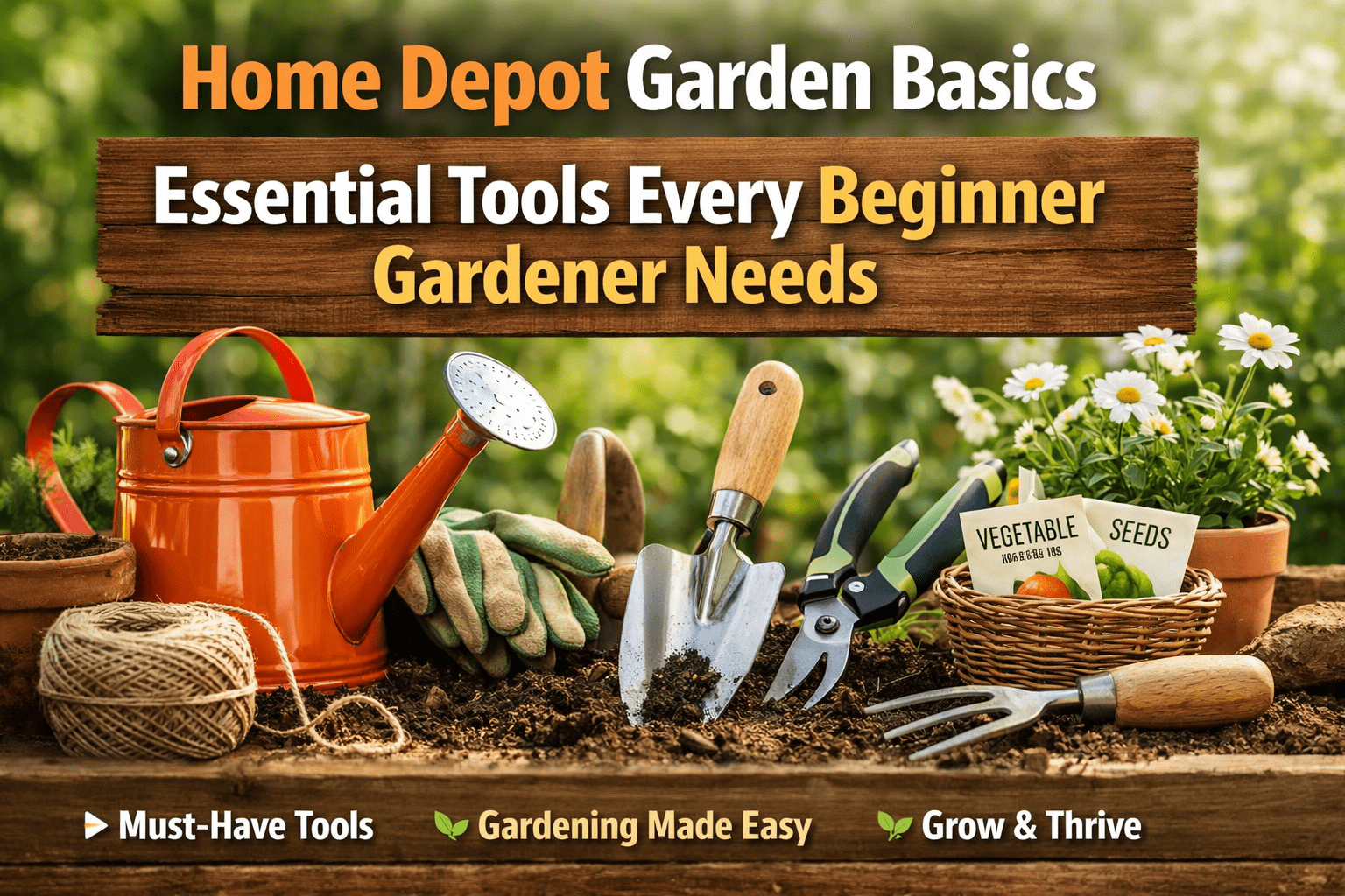 Home Depot Garden Basics – Essential Tools Every Beginner Gardener Needs
